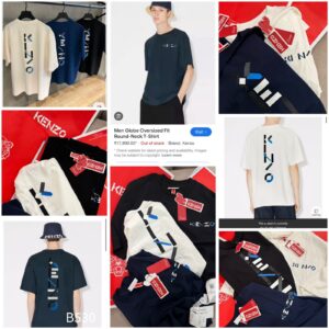 KENZO REPLICA BRANDED COTTON SUMMER ROUND NECK T-SHIRT
