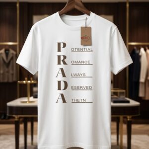 PRADA REPLICA BRANDED COTTON SUMMER ROUND NECK T-SHIRT