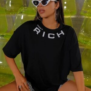 WOMEN'S TRENDY OVERSIZED COTTON GRAPHIC PRINT T-SHIRT